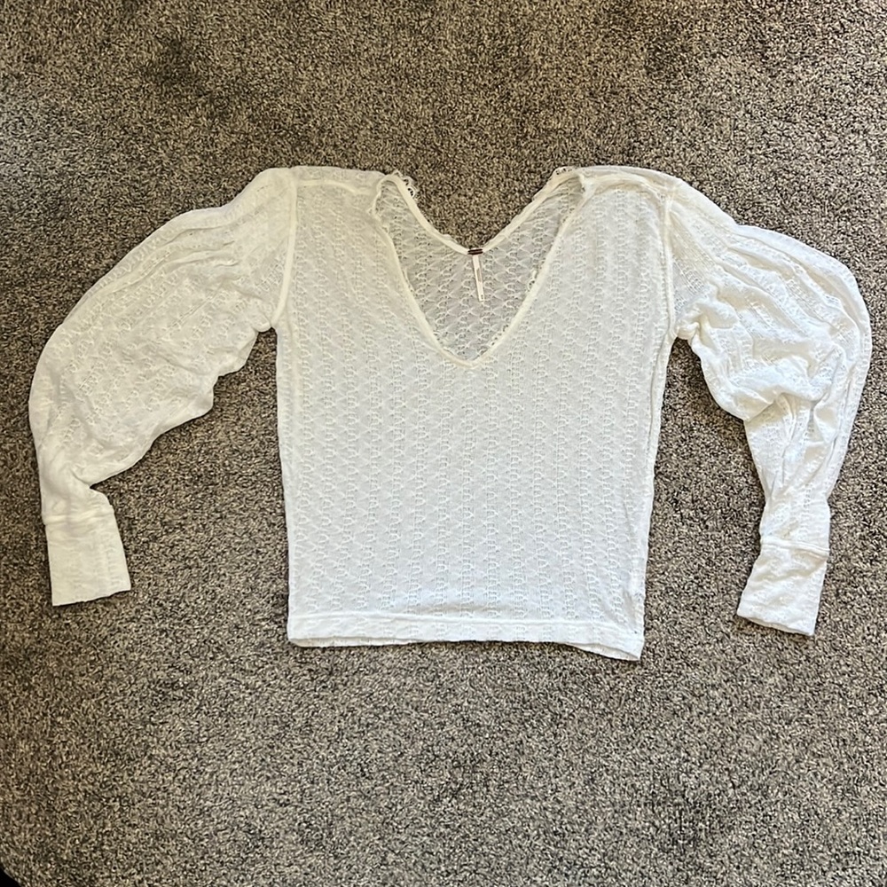 Free People Dream Girl Top, size M, Ivory
